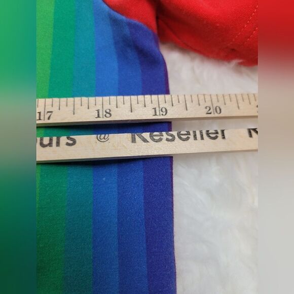 UGG Love Rainbow Striped T-Shirt SZ S Pride Multicolor Short Sleeve Cotton - Picture 5 of 10